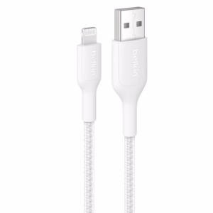 Belkin BoostCharge Pro Braided Lightning to USB-A Cable 1M White