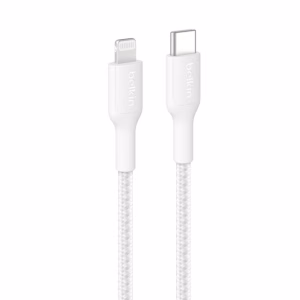 Belkin BoostCharge Pro Braided Lightning to USB-C Cable 1M White