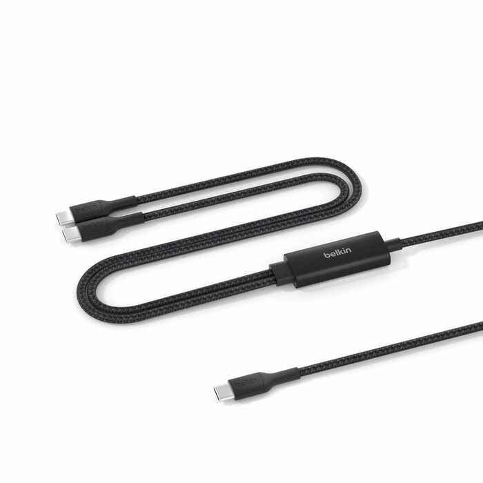Belkin BoostCharge Pro Braided USB-C to Dual USB-C Cable 1.5M Black