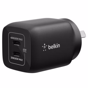 Belkin Dual USB-C 65W Wall Charger Black