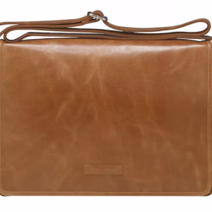 Marselisborg 14' Leather Messenger Bag Golden Tan
