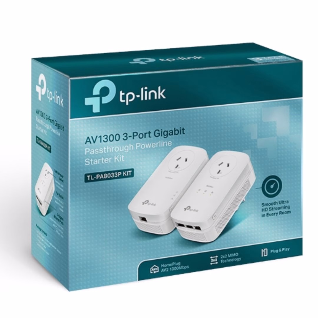 TP-Link TL-PA8033P KIT AV1300 Passthrough Powerline