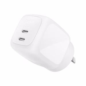 Belkin BoostCharge Pro 67W Dual USB-C GaN Wall Charger White